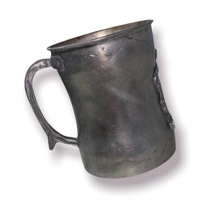 VTG Italian Pewter Beer Mug Ale Tankard With 3D coat of arms sigil Made in Italy